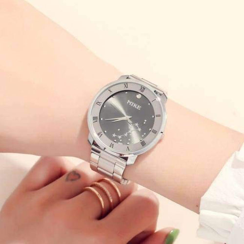 Planet Gates gray man Lovers Watch Men And Women Luxury Watch for Couples Stainless Steel Strap Fashion Calendar Dress Quartz Wristwatches Box Packing