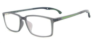Planet Gates Gray Men and Women Lightweight TR90 Spectacles Rectangular Sport Eyewear Frame With Anti Slip Holder For Multifocal Myopia Lenses