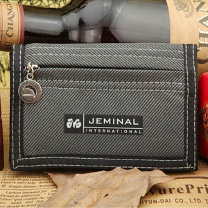 Planet Gates Gray Men's Canvas Wallet Short Designer Men Wallets Zipper Coin Male Purse Card Holder For Teenager Men