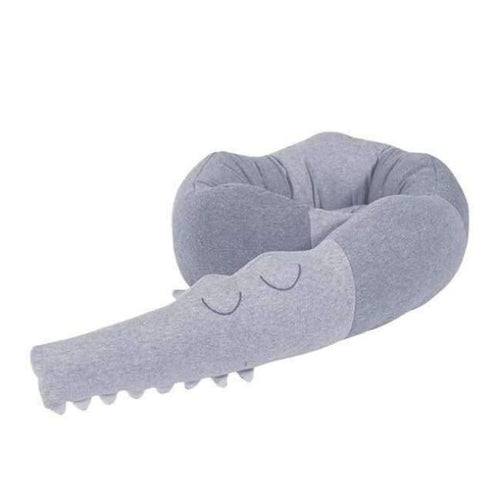 Planet Gates Gray Newborn Baby Bed Bumper 185cm Infant Bed Crib Protection Kid Baby Bedding Accessories Children Crocodile Pillow Toddler Room Toy