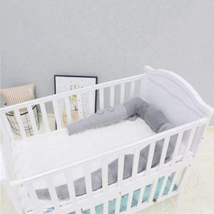 Planet Gates Gray Newborn Baby Bed Bumper 185cm Infant Bed Crib Protection Kid Baby Bedding Accessories Children Crocodile Pillow Toddler Room Toy