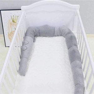 Planet Gates Gray Newborn Baby Bed Bumper 185cm Infant Bed Crib Protection Kid Baby Bedding Accessories Children Crocodile Pillow Toddler Room Toy