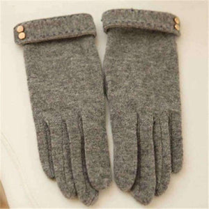 Planet Gates Gray / One Size 2018 Autumn Winter Women Knitted Wool Gloves Touch Screen Leopard Solid Color Keep Warm Five Fingers Elegant Lady Glove T166