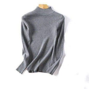 Planet Gates gray / One Size Autumn Winter Woman Sweater Knitting Pullovers Shiny Lurex Sweater Women Slim Black soft sweater Bottoming Casual Jumper