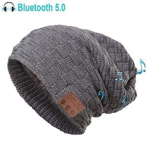 Planet Gates Gray / One Size Bluetooth Beanie 5.0 for Men Women Smart Hat with Wireless Sport Headphones Knit Speaker Cap As Unique Gifts, Built-in Mic