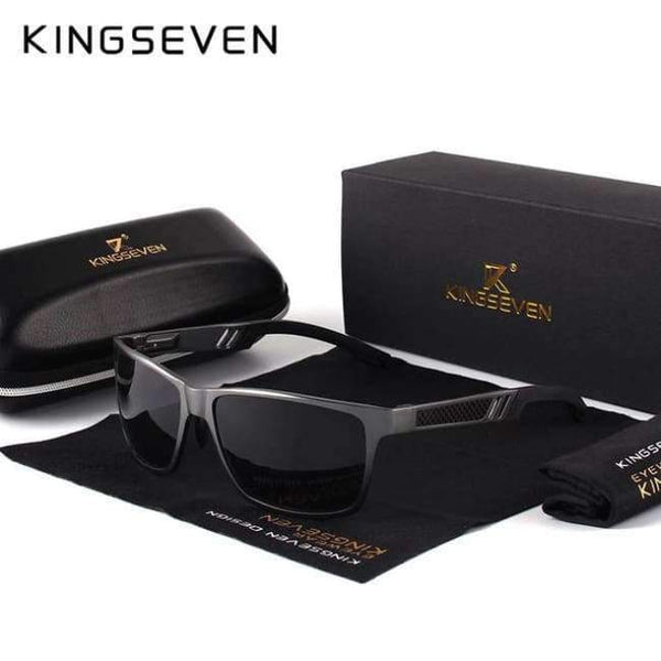 Planet Gates Gray / Original KINGSEVEN Men Polarized Sunglasses Aluminum Magnesium Sun Glasses Driving Glasses Rectangle Shades For Men Oculos masculino Male