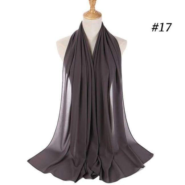 Planet Gates Gray Popular Malaysia style women plain bubble chiffon scarf hijab wrap solid color shawls headband muslim hijabs scarves/scarf