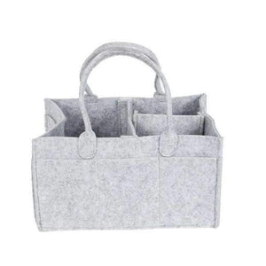 Planet Gates Gray Portable Storage Baskets 33X23X18CM Foldable Large Basket For Baby Diaper Home Organization Multi Pockets Removable Basket