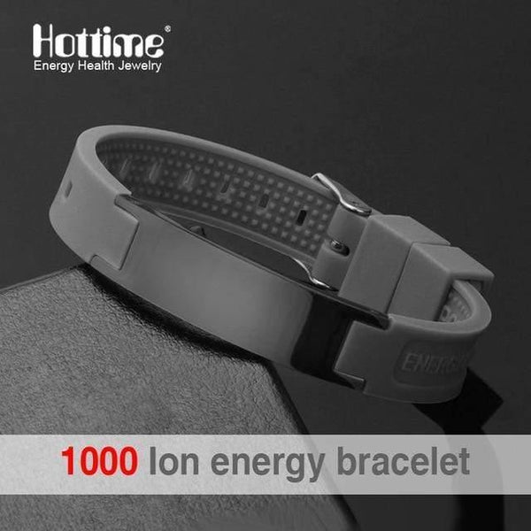 Planet Gates Gray Power Energy Wristbands Balance Ion Magnetic Therapy Fashion Silicone Bands Bracelets Therapy Body Keep Your Healty Healing Pain