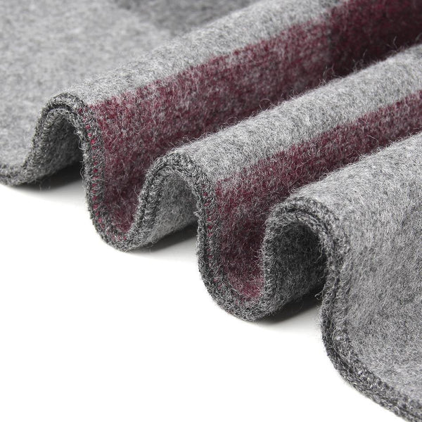 Planet Gates Gray red striped / 180 X 30cm Winter scarf men Vintage Soft Black Striped scarves luxury shawl Warm wrap Imitation cashmere
