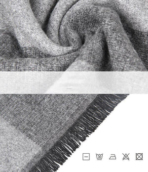 Planet Gates Gray red striped / 180 X 30cm Winter scarf men Vintage Soft Black Striped scarves luxury shawl Warm wrap Imitation cashmere