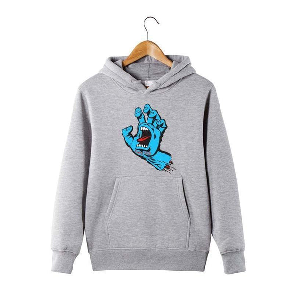 Planet Gates gray / S Autumn and winter hoodies men santacruz fashion printing hoodie sweatshirt cotton Long sleeve fleece men's hoodie