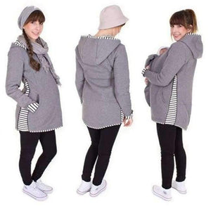 Planet Gates gray / S Baby Holder Maternity Carrier Sweatshirts Pregnant Multifunction Warm Cotton Kangaroo Coat Outerwear Jacket Carrier