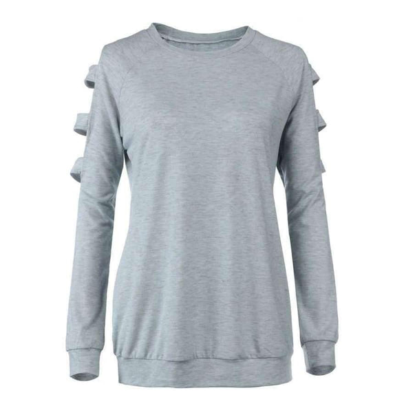 Planet Gates Gray / S / China Women clothing Round Neck Pure Loose Maternity ClothesLong Sleeve Top Blouse Shirt ropa de mujer pregnancy Nursing