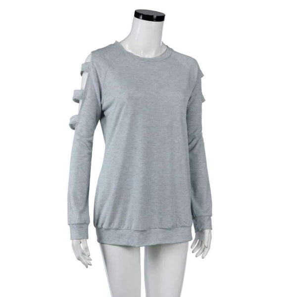 Planet Gates Gray / S / China Women clothing Round Neck Pure Loose Maternity ClothesLong Sleeve Top Blouse Shirt ropa de mujer pregnancy Nursing