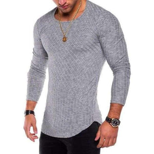 Planet Gates Gray / S Plus Size S-4XL Slim Fit Sweater Men 2018 Spring Autumn Thin O-Neck Knitted Pullover Men Casual Solid Mens Sweaters Pull Homme
