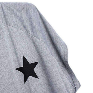 Planet Gates Gray / S Pregnanct Women Casual Loose Tees Tops  Summer Batwing Sleeve Print T-shirts Pregnancy Maternity Clothes Plus Size S-5XL