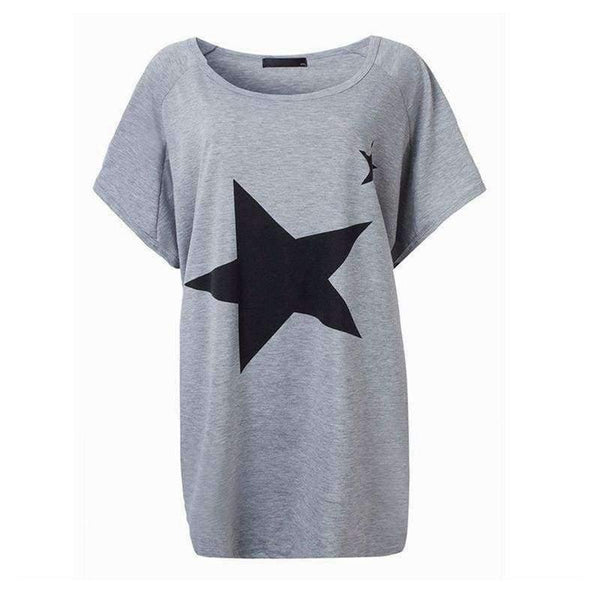 Planet Gates Gray / S Pregnanct Women Casual Loose Tees Tops  Summer Batwing Sleeve Print T-shirts Pregnancy Maternity Clothes Plus Size S-5XL