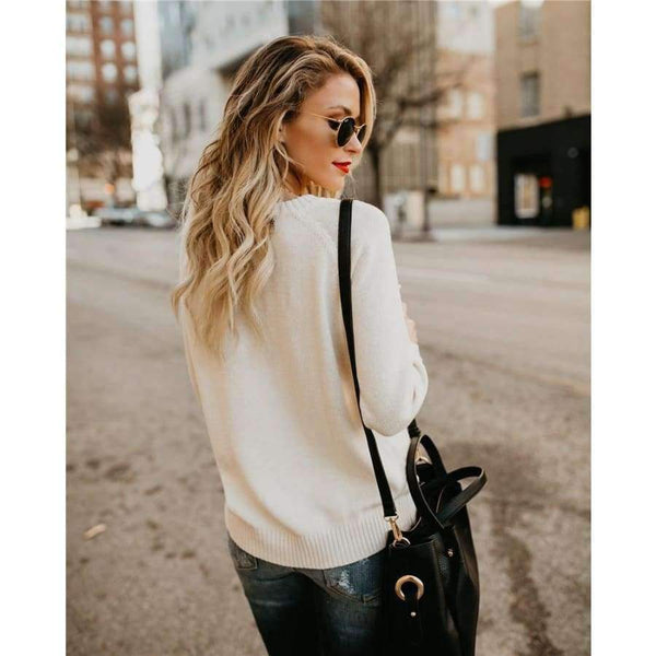 Planet Gates Gray / S Pullover Sweater Women Solid Autumn Woman Sweaters Elegant Fashion Clothes Pull Femme Sueter Mujer Roupas Feminina Tricot