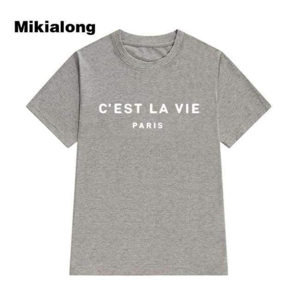 Planet Gates Gray / S Tops T Shirt Cotton Women 2018 Summer T-Shirt Short Sleeve Poleras Mujer Top Tee Shirt Femme Paris Printed Tshirts