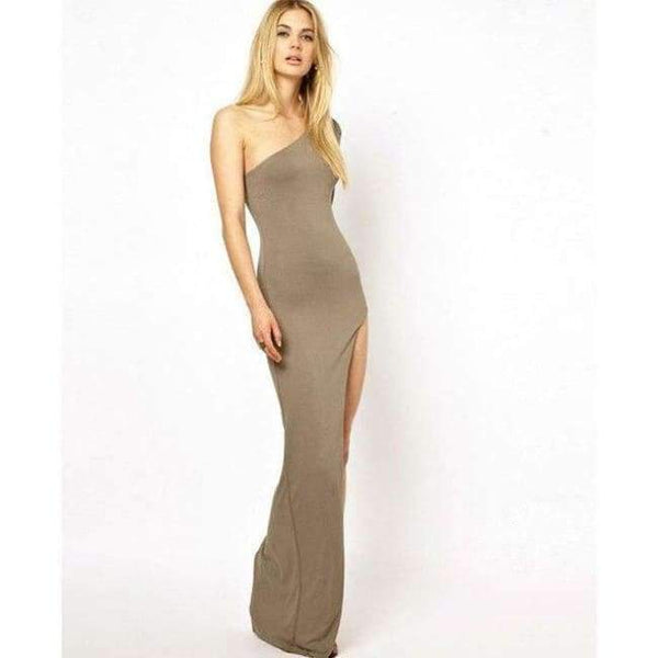 Planet Gates Gray / S Women Maxi Dresses  New Red Sexy High Split Wedding Event Dresses For Women Long Sleeve Female Party Dresses