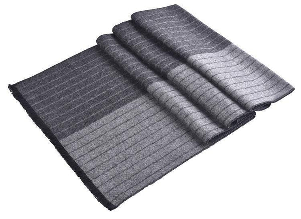 Planet Gates Gray Scarf men luxury striped Business Warm Cashmere Scarf Soft Tassel ethnic Shawl Wrap Winter scarf