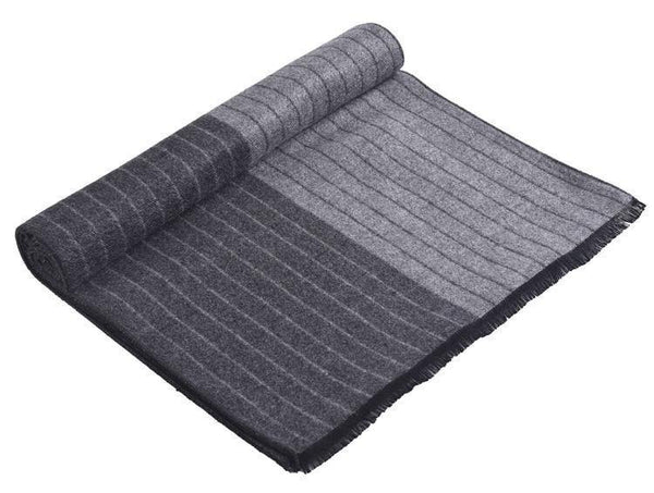 Planet Gates Gray Scarf men luxury striped Business Warm Cashmere Scarf Soft Tassel ethnic Shawl Wrap Winter scarf