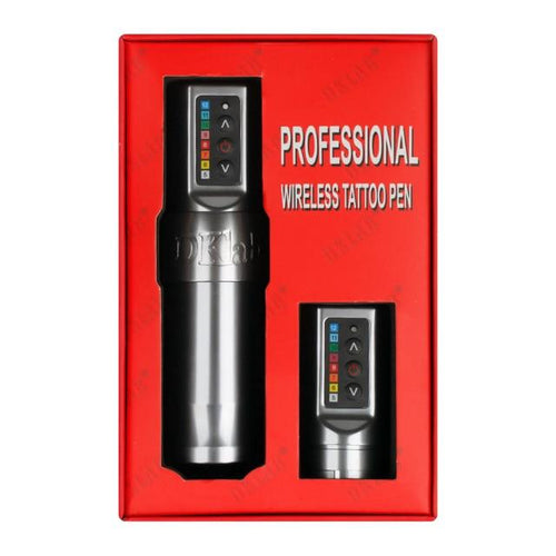 Planet Gates Gray Set DK-W1 Wireless Tattoo Machine,Professional Wireless Tattoo Pen,Powerful Coreless Motor,2400 mAh Li Battery,36mm Grip