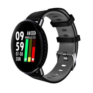 Planet Gates Gray Smart Watch Men Women IP68 Waterproof Clock Activity Fitness tracker Heart rate monitor Smartwatch for IOS Android