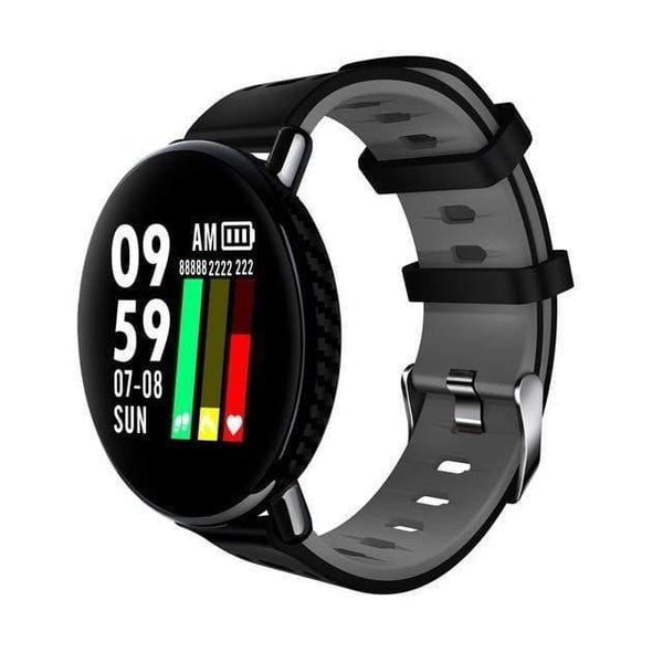 Planet Gates Gray Smart Watch Men Women IP68 Waterproof Clock Activity Fitness tracker Heart rate monitor Smartwatch for IOS Android