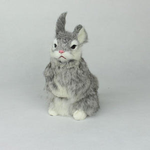 Planet Gates gray Stuffed Toys Lovely Simulation Lifelike Rabbit Animal Doll Plush Toy Kids Decorations Birthday Gift For Children