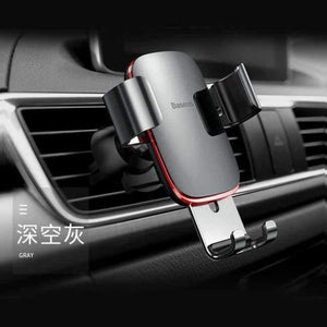 Planet Gates Gray Universal Car Phone Holder For iPhone Samsung S9 Plus Huawei Car Holder Air Vent Mount Metal Gravity Mobile Phone Holder