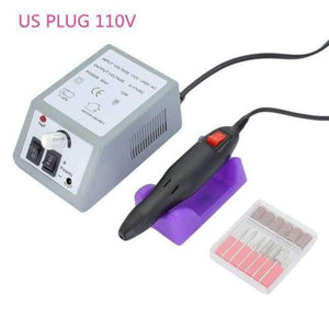 Planet Gates Gray US PLUG Electric Manicure Drills Accessories Pedicure Tools Files Nail Tools Polisher Grinding Glazing Machine AC 110 - 240V