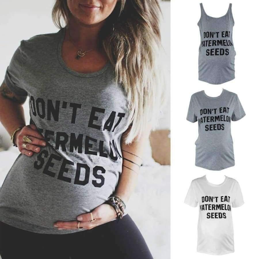 Planet Gates Gray Vest 01 / L Grey White Maternity Vest Clothes Letter Printed Pregnancy Sleeveless Tank Tops Blouse Summer Women  Pregnant Tee
