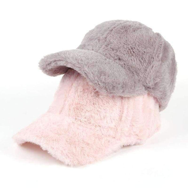 Planet Gates Gray VORON Winter pompom pink suede baseball cap Women autumn casual streetwear pin'k hat cap 2017 Elegant female hat cap