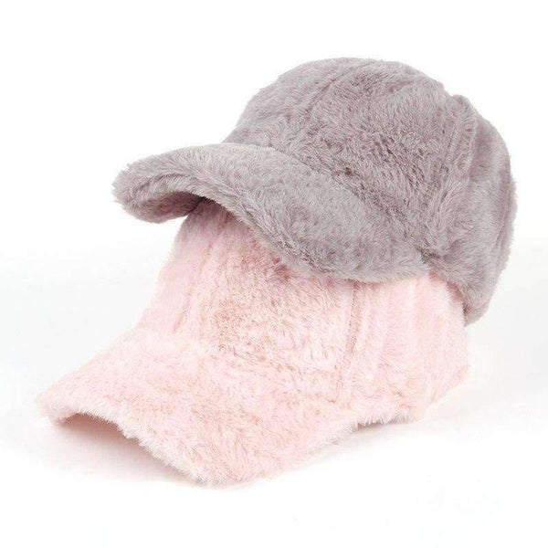 Planet Gates Gray VORON Winter pompom pink suede baseball cap Women autumn casual streetwear pin'k hat cap 2017 Elegant female hat cap