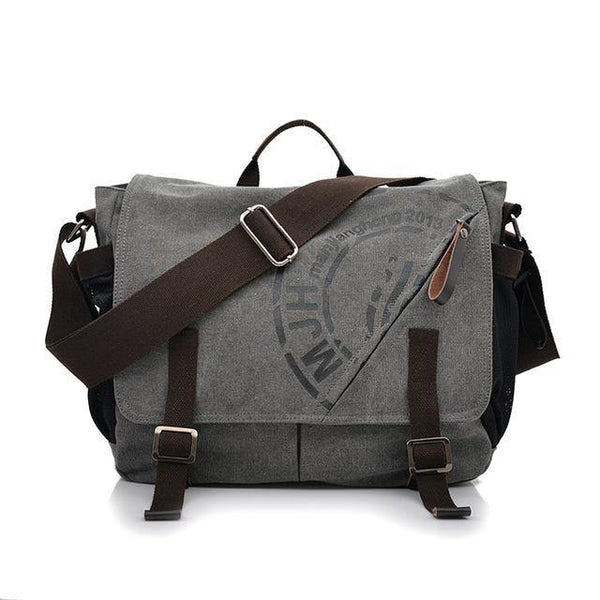 Planet Gates Gray / W36H26D13 CM Men Bags Korean Multi-functional Man Bag Business Men Canvas Shoulder Bag Fashion Leisure Messenger Bag