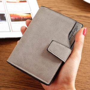 Planet Gates gray Wallet Women Leather  Credit Card Holder Zipper Wallet Short Coin Purse For Cards Purse Portefeuille Zip Card Short Clutch