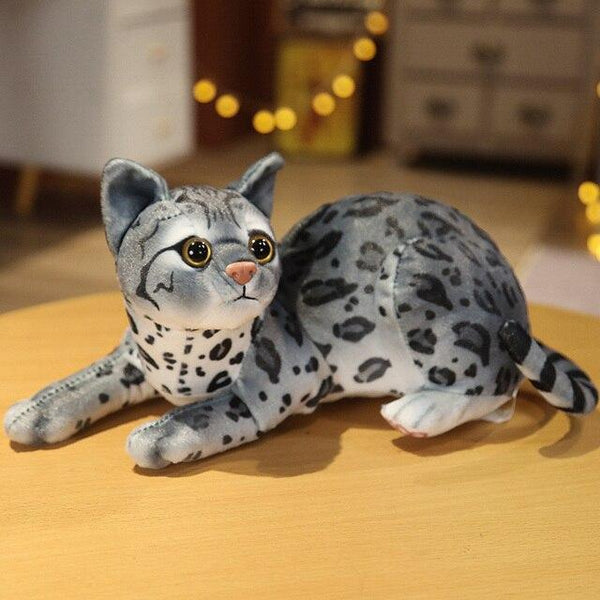 Planet Gates gray wen Simulation Pillow Cat Plush Toys Realistic Animal Pet Children Home Decoration Holiday Christmas Gift