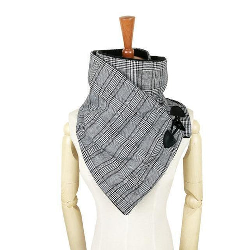 Planet Gates gray white Wool winter women men scarf fashion shawl neck wrap scarves wrap Unisex scarf  Horn Toggle Closure