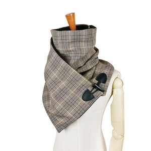 Planet Gates gray white Wool winter women men scarf fashion shawl neck wrap scarves wrap Unisex scarf  Horn Toggle Closure