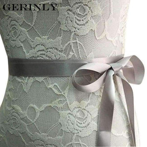 Planet Gates Gray Women Bridal Belts 7 Color High Quality Rhinestone Ribbon Cummerbunds Bride Bridesmaid Waist Belt Wedding Dress Bead Flower Sash