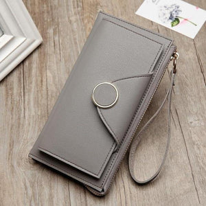 Planet Gates Gray Women Wallet Fashion Japan Style Wallet Female Zipper Pouch Handbag Casual Women Purse Card Holders Portefeuille Femme