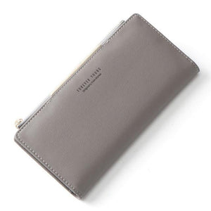 Planet Gates Gray Women Wallet Zipper Coin & Cell Phone Pocket Female Wallet Card Holder Ladies Red Clutch Purse High Quality