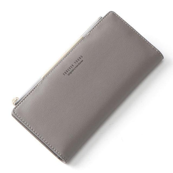 Planet Gates Gray Women Wallet Zipper Coin & Cell Phone Pocket Female Wallet Card Holder Ladies Red Clutch Purse High Quality