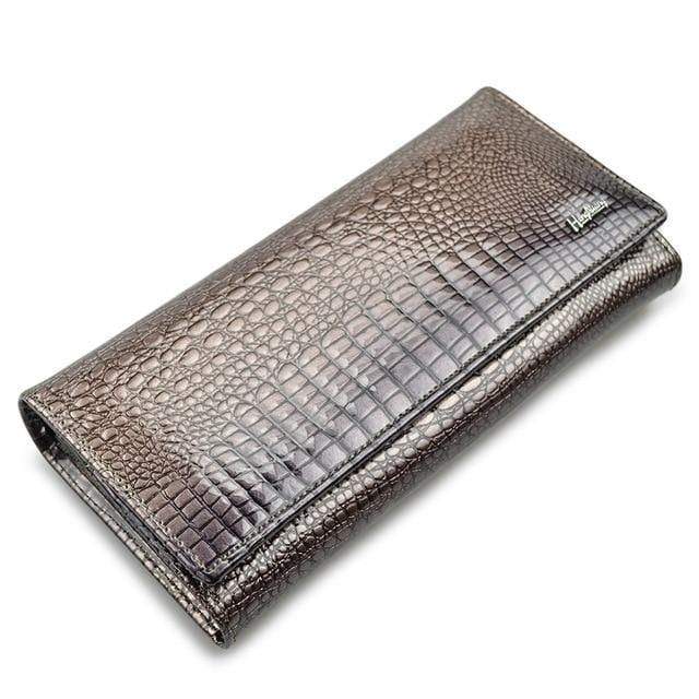 Planet Gates Women Wallets and Purses Luxury Brand Alligator Long Genuine Leather Ladies Clutch Coin Purse Female Crocodile Cow Wallet
