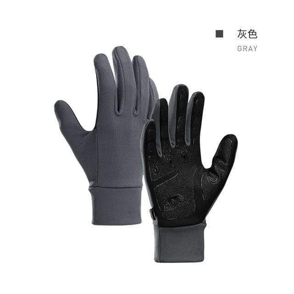Planet Gates Gray / XL Outdoor Touch-screen Non-slip Full Finger Cycling Gloves Silicone Hiking Climbing Men Women Thin Cycling Gloves