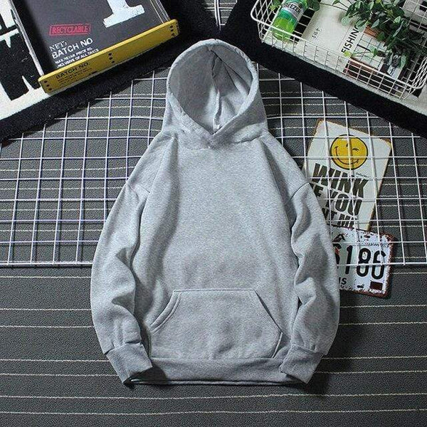 Planet Gates Gray / XXL Hoodies Sweatshirts Fashion Solid Color Black Gray Yellow Hooded Hip Hop fleece Hoody Mens Brand Hoodie Streetwear