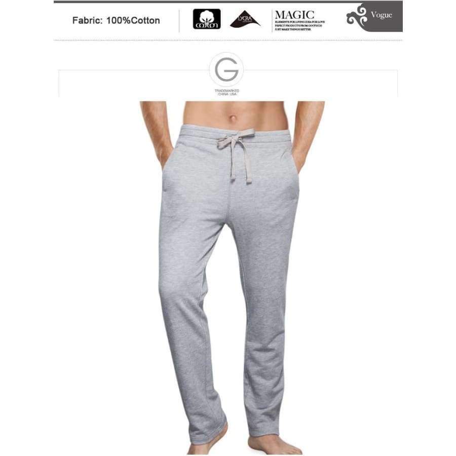 Planet Gates GRAY / XXL Men's Pajamas Lounge Pants Thick Cotton Sleep Bottoms Pantalon Hombre Nightwear Man Pijama Masculino Pyjama Pants 5XL 6XL 2499A