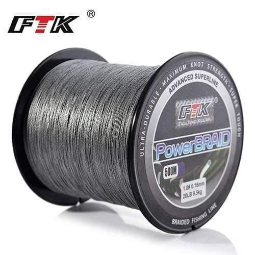 Planet Gates gray500M / 0.4 Braided Line Fishing cord  8-60LB 0.1-0.4mm 4 Strand  Multifilament Fishing PE Braided Wire 500M Fishing line